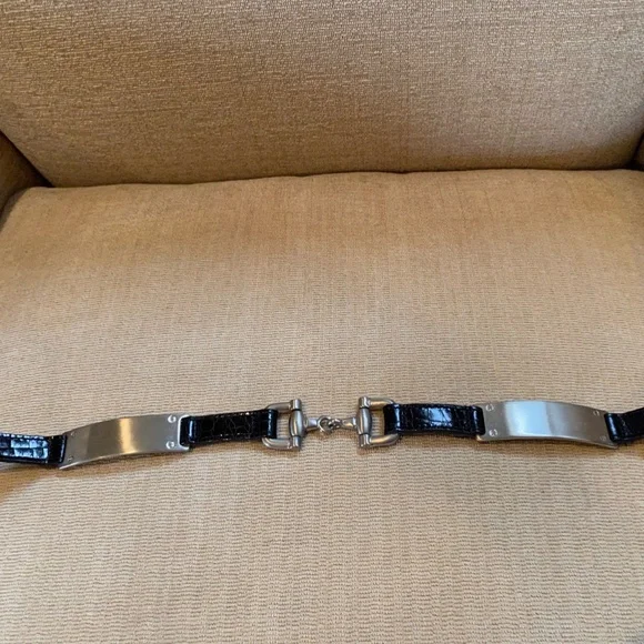 Streets Ahead Horsebit Croc Leather Belt - Picture 11 of 16